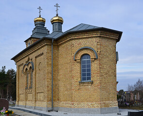 Obraz premium Orthodox cemetery chapel dedicated to the holy martyr Paul built in 1901 in the town of Sokółka in Podlasie, Poland