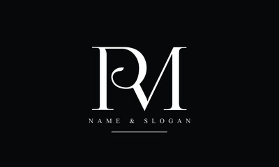 PM, MP, P, M abstract letters logo monogram