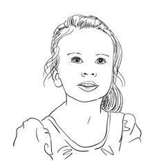 little girl sketch