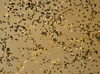 Festive background with copyspace. Glitters on background. Holiday concept.