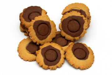 Galletas de vainilla con chocolate hechas a mano