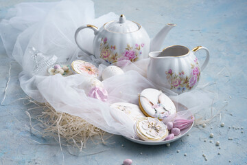 easter eggs, easter cakes, easter photos, easter composition, easter, candy, easter photos