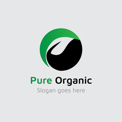 Pure organic nature logo , Nature logo for food and nature company 