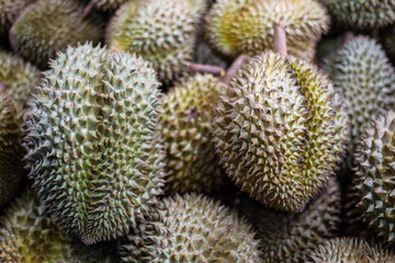 Naklejka na ściany i meble close-up durian fruit sale in market