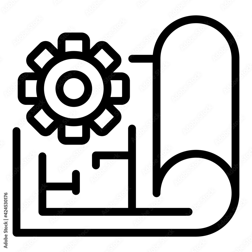 Poster technical instructions icon. outline technical instructions vector icon for web design isolated on w