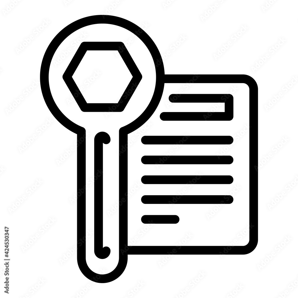 Poster technical guide icon. outline technical guide vector icon for web design isolated on white backgroun