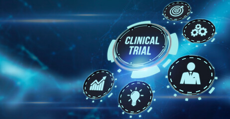 Internet, business, Technology and network concept.Clinical trial.