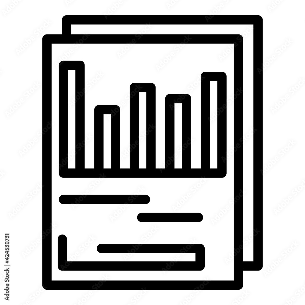 Poster technical report icon. outline technical report vector icon for web design isolated on white backgro