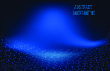 Music abstract background blue. Equalizer for music, showing sound waves with music waves. Vector illustration