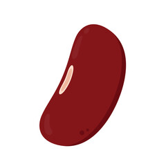 Kidney bean on white background. Red bean vector. Kidney bean logo design.