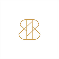BB logo design vector sign