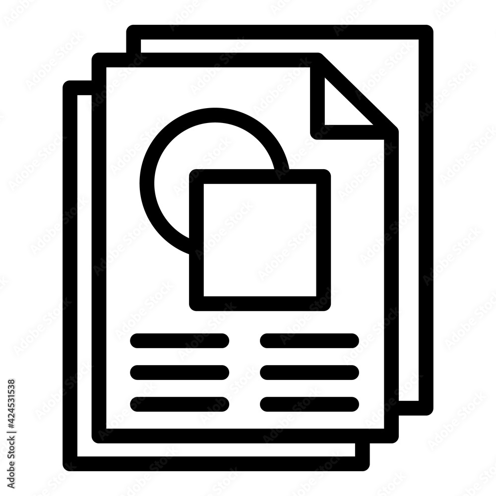 Poster manual doc information icon. outline manual doc information vector icon for web design isolated on w