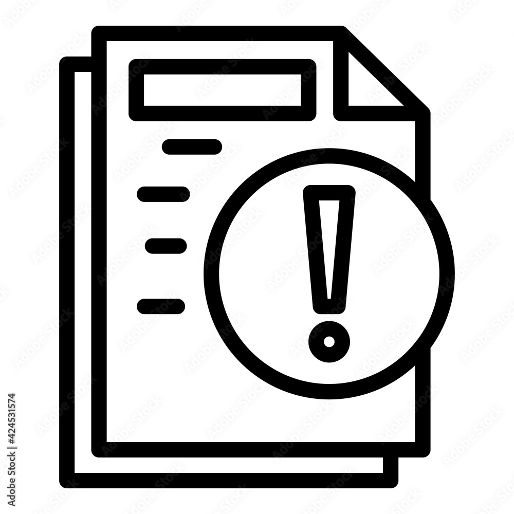 Poster warning instructions icon. outline warning instructions vector icon for web design isolated on white