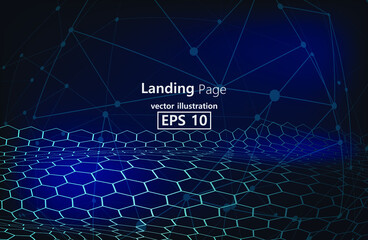 Music abstract background blue. Equalizer for music, showing sound waves with music waves. Vector illustration