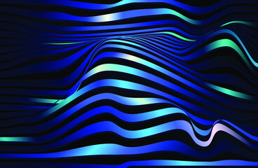 blue background with lines. Conceptual design of optical illusion vector. EPS 10 Vector illustration