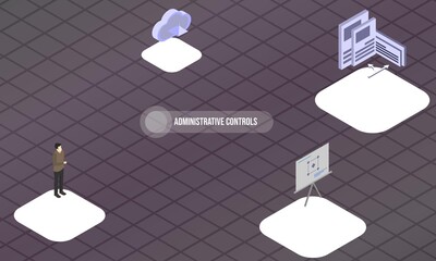 Administrative controls concept on abstract design