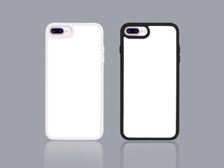 Set of two black and white bumper phone case