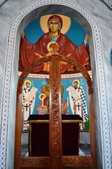 frescoes inside the old Orthodox church