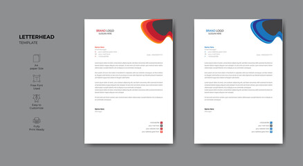 Clean and modern letterhead template.