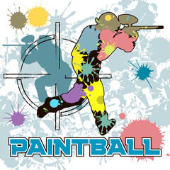 Vector paintball emblem