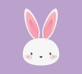 Obraz na płótnie Canvas Trendy Bunny Ears, Easter Banner Vector, Cute Bunny Rabbit Vector, White Bunny Ears, Easter Sunday Background, Spring Bunny Icon, Vector Illustration Background