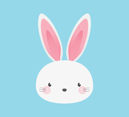 Trendy Bunny Ears, Easter Banner Vector, Cute Bunny Rabbit Vector, White Bunny Ears, Easter Sunday Background, Spring Bunny Icon, Vector Illustration Background