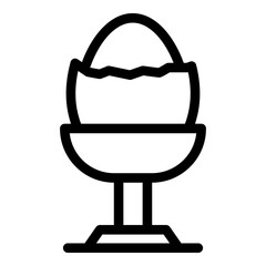 Egg nutrition icon. Outline egg nutrition vector icon for web design isolated on white background