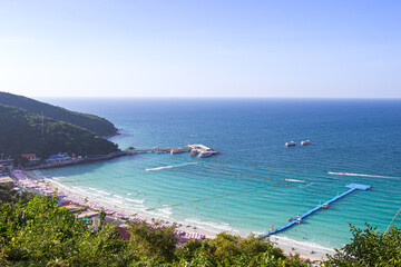 Tawaen beach of Koh Larn island is tropical beach in Pattaya city, Chonburi Thailand.