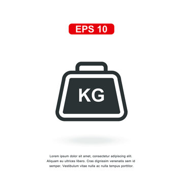 web icon weight sign isolated on white background. Simple vector illustration.