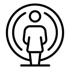 Human immune icon. Outline human immune vector icon for web design isolated on white background