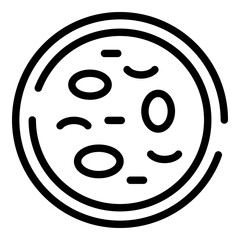 Petri dish icon. Outline petri dish vector icon for web design isolated on white background