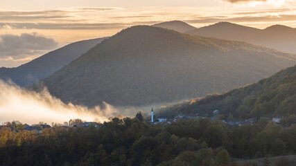 sunrise in the mountains