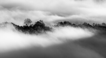 fog over the mountain