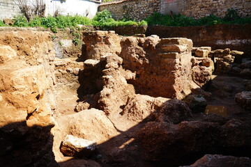 Roman period ruins unearthed in the foundation excavation in the Historical Kaleiçi in the Tourism Center Antalya