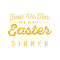 Join Us For Easter Dinner, Easter Dinner Invitation, Trendy Easter Banner, Easter Church Service, Online Church Service, Vector Illustration Background