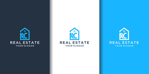 Letter ay home logo for real estate