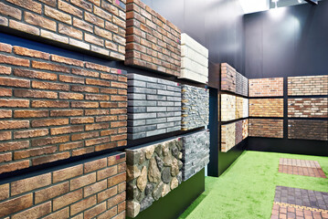 Brick decorative wall panels on store