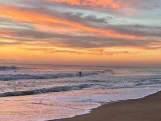 sunset on the beach