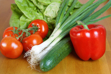 ingredients for a fresh salad