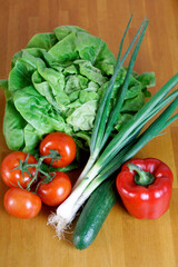 ingredients for a fresh salad