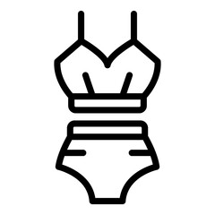 Swimming suit icon. Outline Swimming suit vector icon for web design isolated on white background