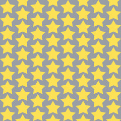 Kids seamless pattern. Yellow stars , vector illustration. Star shape isolated on gray background.