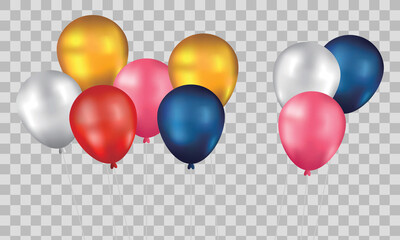 Happy Birthday background with illustrations balloon