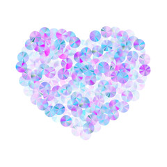 Neon spangles confetti placer vector illustration. Festive lustering paillette elements party decoration flatlay. Holiday confetti scatter twinkling texture.