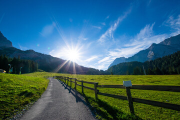 road to the mountains (Ehrwald, Tyrol, Austria)