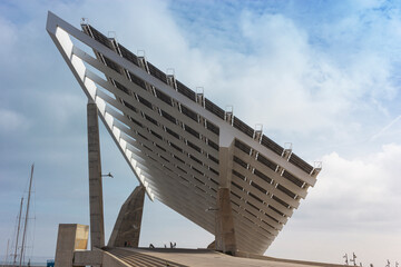 Solar panels located in the port of Barcelona
