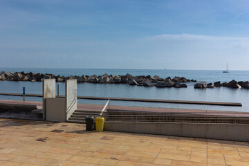 Saltwater pool in the Mediterranean Sea