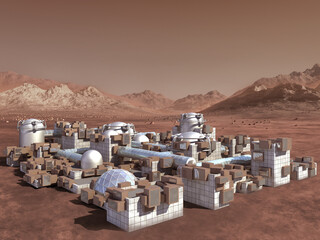 Human colony on Mars © 3000ad
