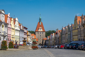 Obraz premium Marktplatz in Taus, Domaszlice, Tschechien