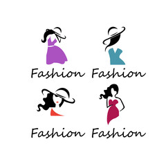 Woman fashion logo design  illustration photo